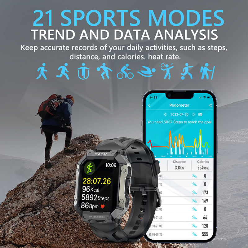 Premium Waterproof Fitness Smartwatch for Men & Women, 1.92" HD Screen, Heart Rate & Blood Oxygen Monitor, Multi-Sport Mode, 