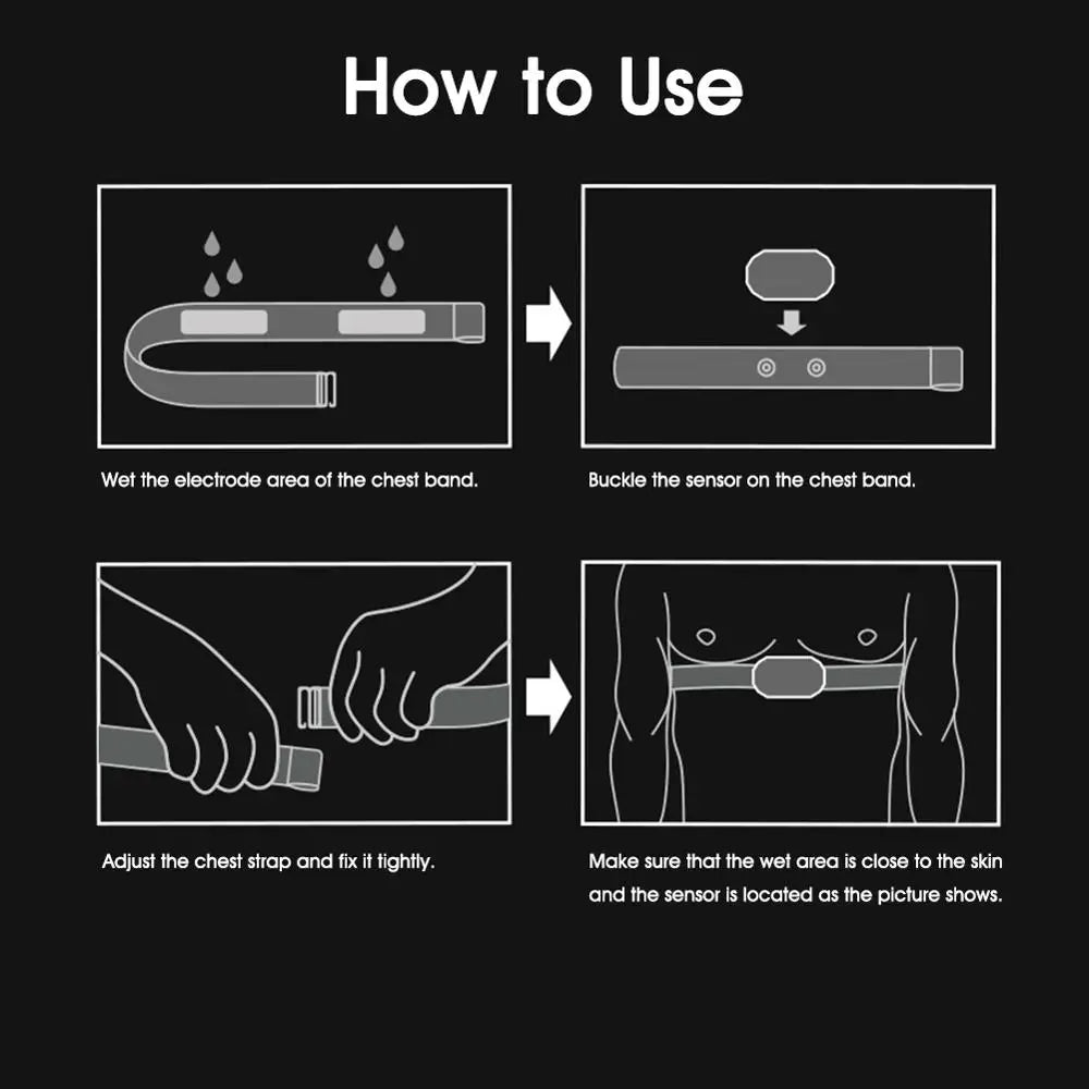 Premium Heart Rate Sensor with Chest Strap – BLE & ANT+ Connectivity, IP67 Waterproof, Real-Time Tracking for Cycling, Wahoo,