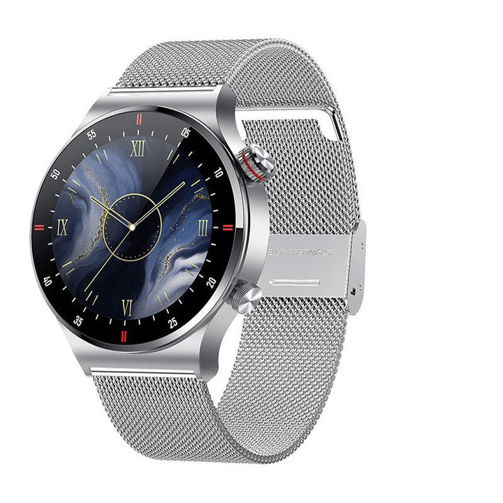 Premium Smartwatch for Men – ECG + PPG, Bluetooth Call, AMOLED Full Touch, NFC, Sports Mode, Waterproof, Heart Rate, Blood 