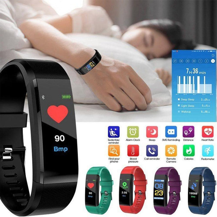 Premium Smart Fitness Tracker – Heart Rate, Blood Pressure Monitor, Activity Tracker, Bluetooth-Compatible, IPX7 