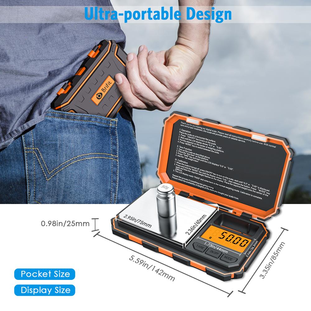 Premium Digital Pocket Scale – 200g Capacity, 0.01g Precision, Multi-Unit Conversion, Calibration Weight Included for Food, 