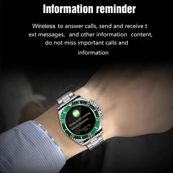 Premium Men's Sport Watch, Luxury Stainless Steel Analog Quartz, Fashionable Casual & Business Design, Large Dial, Calendar 