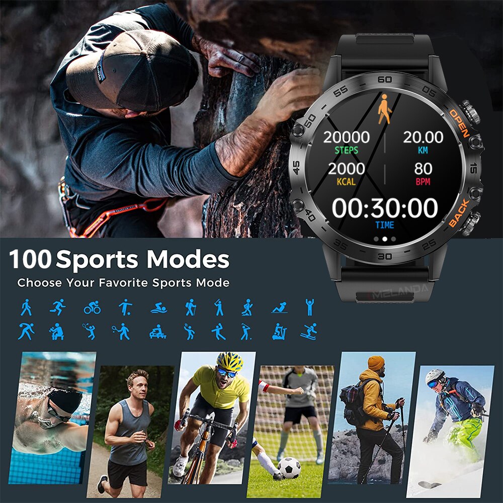 Premium Bluetooth Call Smartwatch for Men - IP67 Waterproof, 1.39-inch Display, Fitness Tracker, Sports Modes, Compatible  