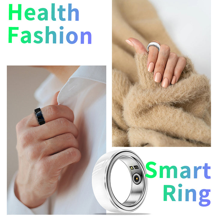 Premium Smart Fitness Ring with Charging Case - Heart Rate, Sleep & Health Monitoring, Blood Oxygen Detection, IPX8 