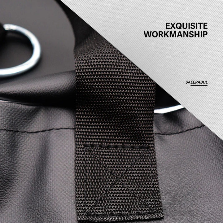 Premium Professional Boxing Sandbag – 40/46in Empty Heavy Punching Bag for Gym & Fitness – Durable Synthetic Leather, Reinforced Webbing, Hanging Kick Training – Includes Hook, Carabiner & Handwraps - StrengthXPhysiotherapy