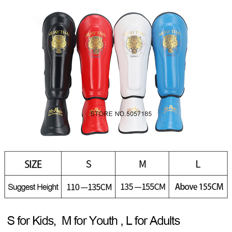 Premium Sanda Leg Protectors – Instep Boxing Foot Guards, Thai Boxing Gaiters, Leg Sleeves for Fighting & Combat Sports