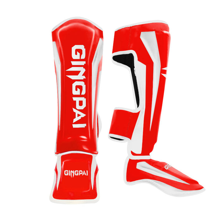 Premium Muay Thai Leg Protectors – High Quality Sanda Fighting Combo with Thickened Back Guard, Durable Leg Guards 