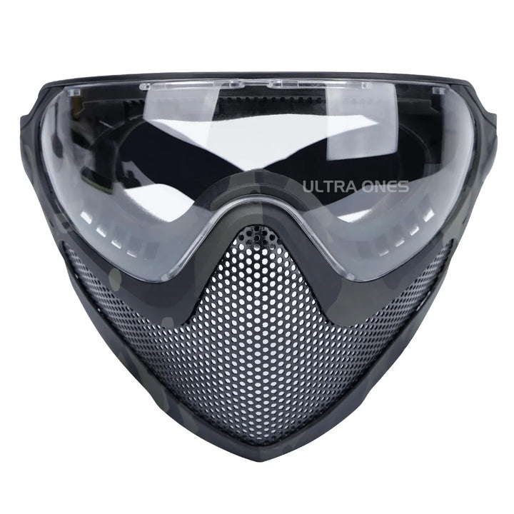 Premium Tactical FAST Helmet Half Face Mask with Flip Goggles – Hunting, Airsoft, Paintball Mask, Helmet Accessories for 