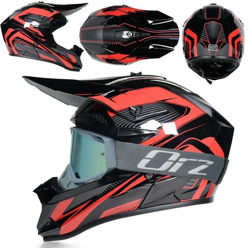 High-Quality Kids Off-Road Helmet - Motocross, Mountain Bike, ATV, DOT Certified, Lightweight ABS Material, Full Face Safety