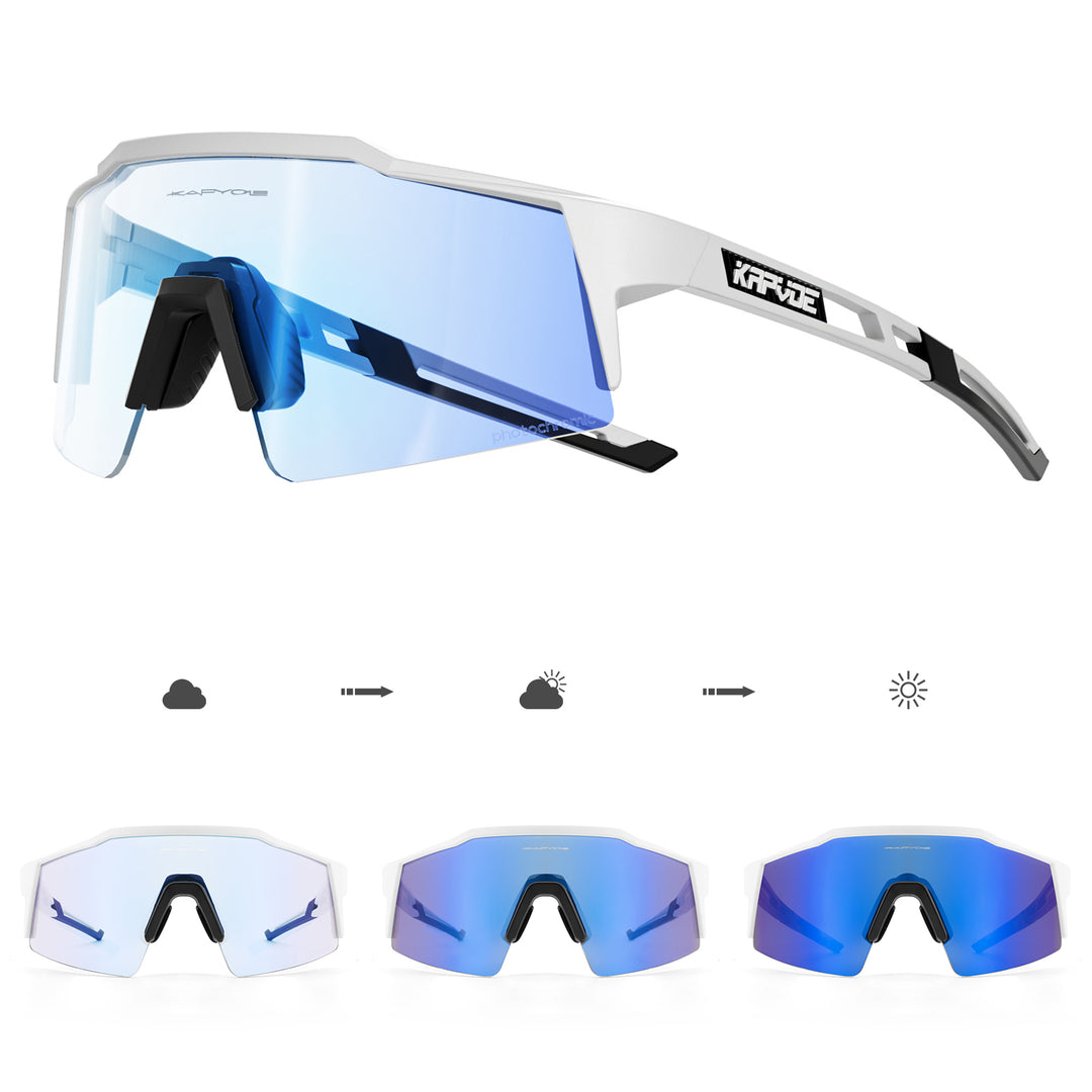 Premium Photochromic Cycling Sunglasses – UV400 Protection, Adjustable Lenses, Bike & Sports Eyewear for Men & Women