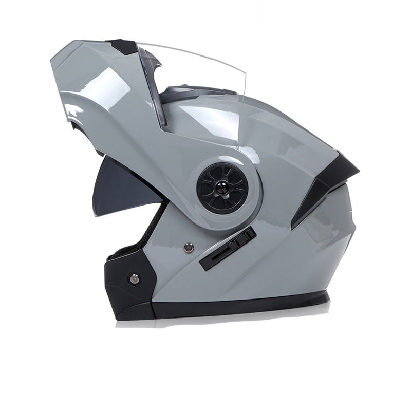 Premium Full Face Motorcycle Helmet - DOT & ECE Certified, Double Lens, Inner Sun Visor, Lightweight ABS Shell Removable Nose