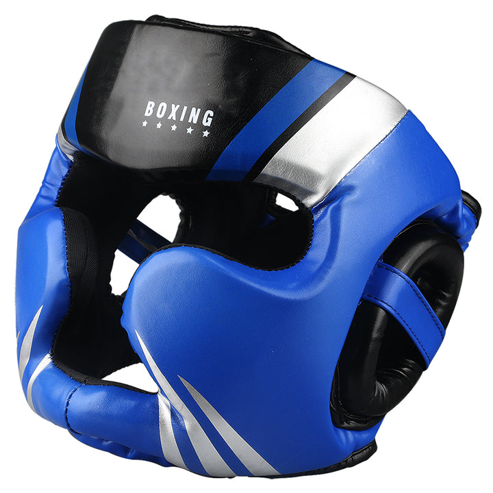 Premium Kickboxing Helmet – Full Face Muay Thai, MMA, Karate, Sanda Training Headgear, PU Leather, Protective Guard for Men & Women, Adjustable Sizes S/M/L - StrengthXPhysiotherapy
