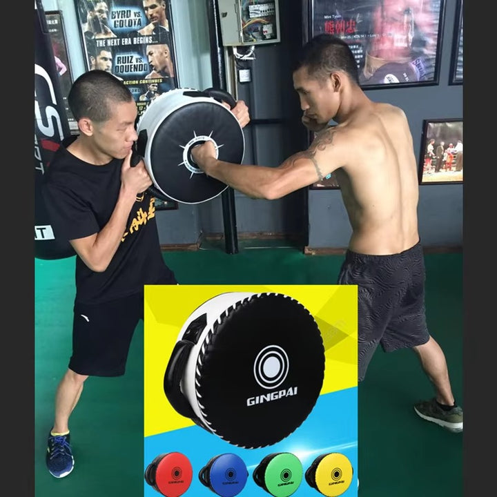 Premium High-Quality Boxing Target Shield – Large Round PU Focus Pad for Karate, Taekwondo, Kickboxing & Martial Arts Training – Hand & Foot Training Mat - StrengthXPhysiotherapy