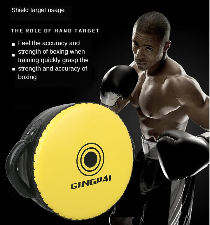 Premium High-Quality Boxing Target Shield – Large Round PU Focus Pad for Karate, Taekwondo, Kickboxing & Martial Arts Training – Hand & Foot Training Mat - StrengthXPhysiotherapy