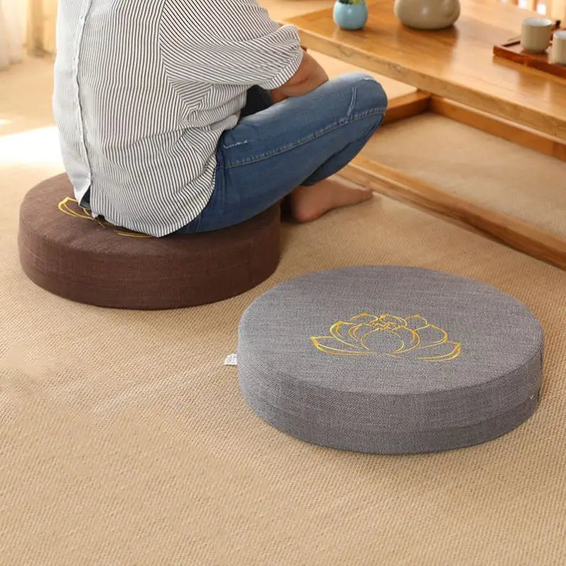 Premium Meditation Cushion – 40x6cm Japanese Tatami Backrest Pillow – Removable & Washable Cloth, Hard Texture for Comfort