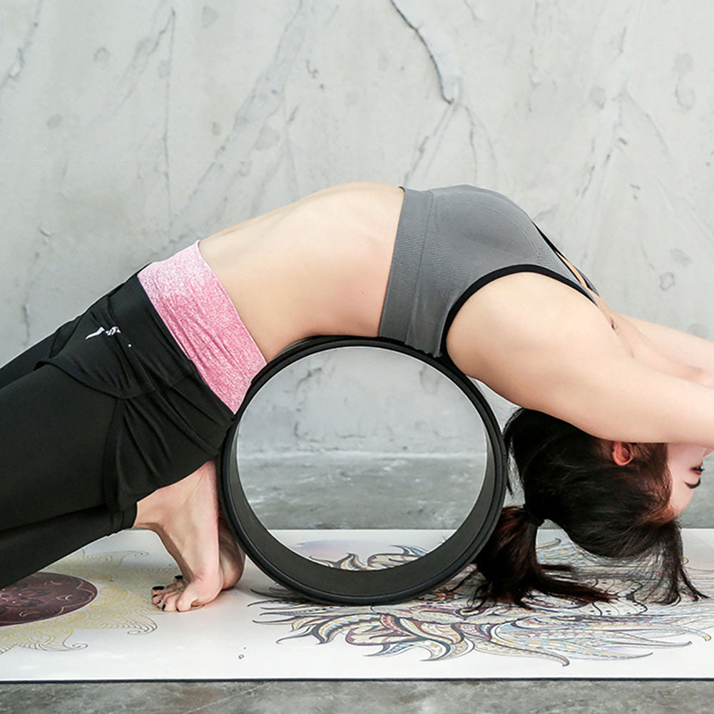 Premium 12.2 Inch Yoga Wheel for Back Pain Relief – Durable Myofascial Release Prop for Improved Flexibility and Posture – PU