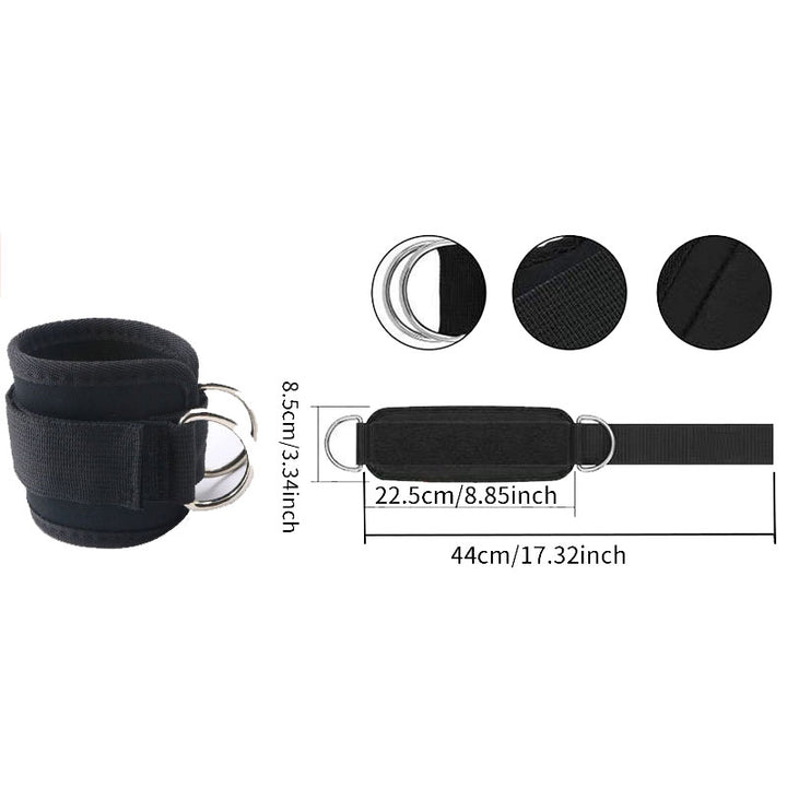 Premium Ankle Straps for Cable Machines – Adjustable, Breathable Fully Padded Ankle Cuffs for Leg Exercises, Workouts, and 