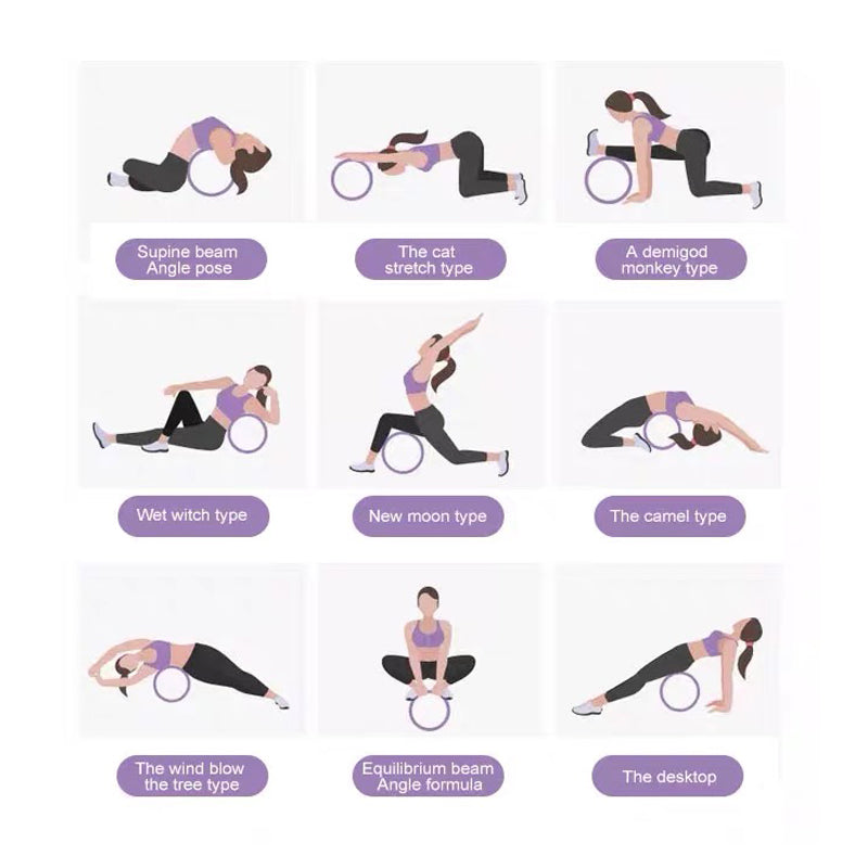 Premium Yoga Wheel – Back Stretcher & Massager for Pain Relief – Durable, Non-Slip Frame – Strong Support Up to 440 lbs 