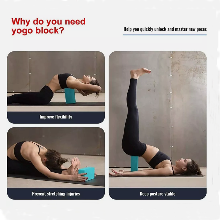 Premium High-Density Yoga Block – Non-Slip, Eco-Friendly EVA Foam – Lightweight & Durable – Supports Proper Posture & Stability