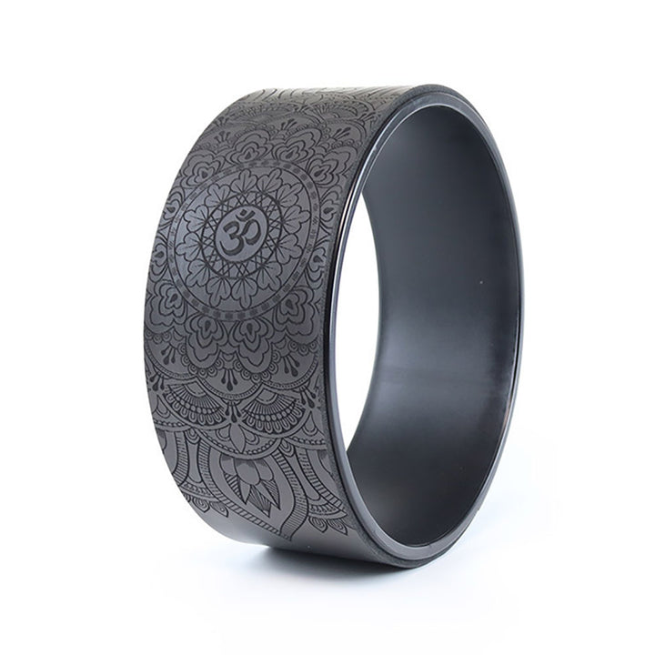 Premium 12.2 Inch Yoga Wheel for Back Pain Relief – Comfortable Myofascial Release Prop – Durable PU Rubber Surface, Supports